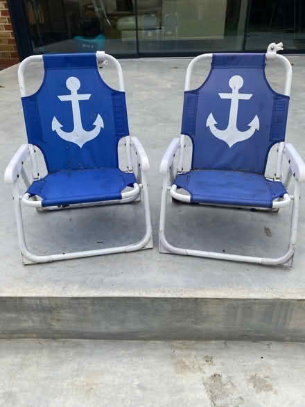 Photo of free X2 kids garden foldable chairs (Beckenham) #1