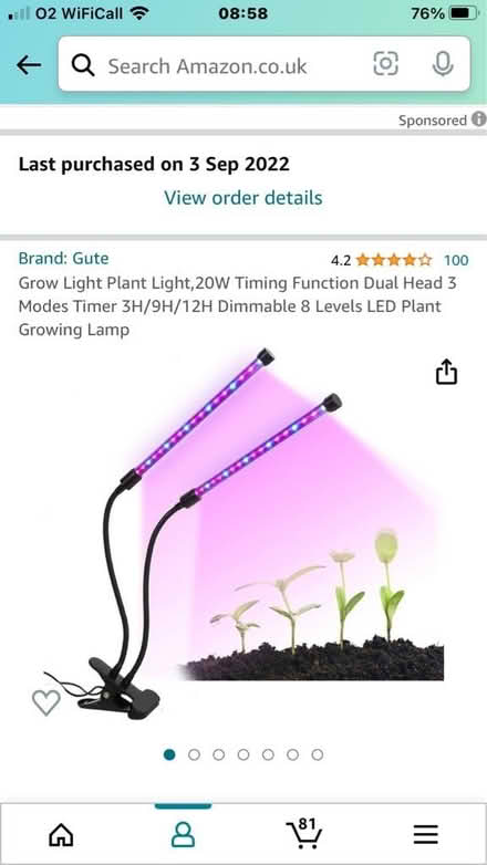 Photo of free LED plant growing light (London Greenwich) #1