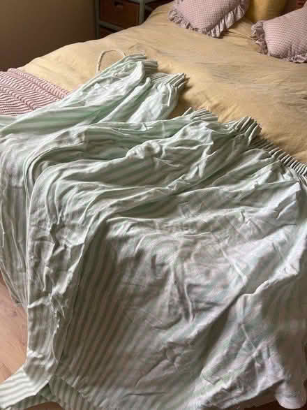 Photo of free Mint stripe fabric (Newney green CM1) #1