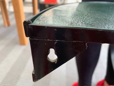 Photo of free Glass and metal wall table (Havant PO9) #3