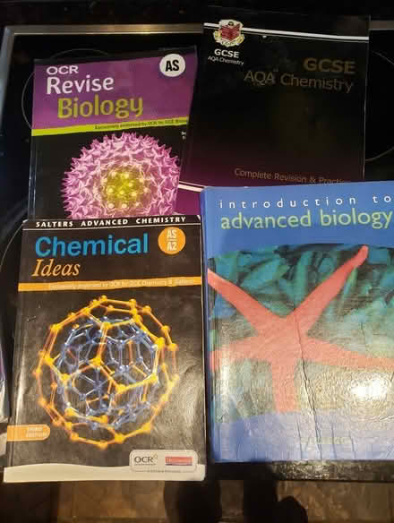Photo of free ALevel chemistry and Biology books (Forest Green) #1