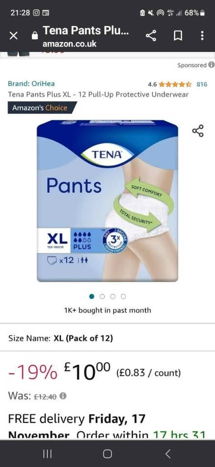 Photo of incontinence pants (Rayne) #1