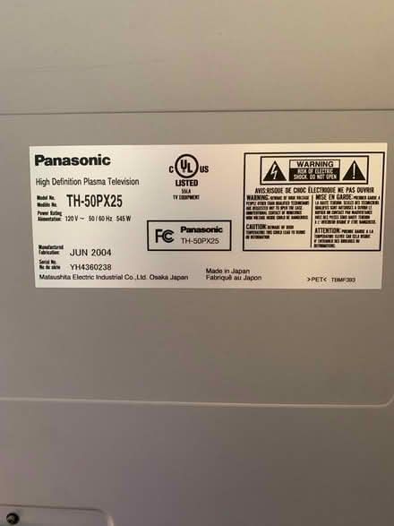 Photo of free Panasonic TV w remote (Landover hills) #1