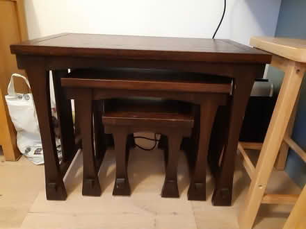 Photo of free Solid wood nest of tables (Portobello EH15) #1
