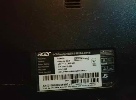 Photo of free Acer wide-screen LCD monitor (Millhouse S7) #1