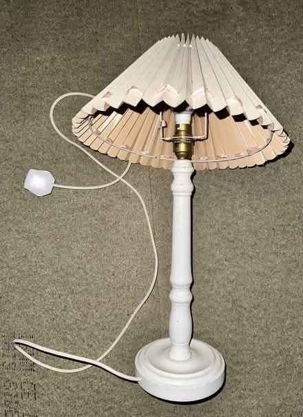 Photo of free Old style lamp with bulb (Nascot Wood WD17) #1