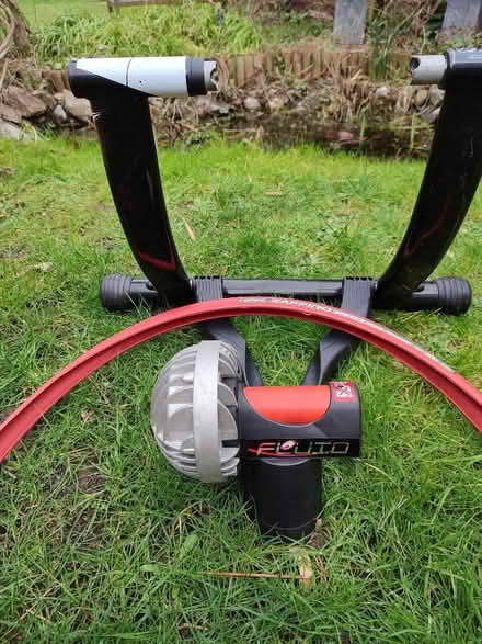 Photo of free Elite Chronos Fluid wheel on classic bike trainer and tyre. (Hayling Island PO11) #2