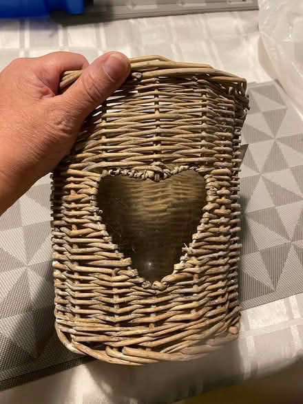 Photo of free Wicker candle basket (glass insert) (Ravenscourt Park W6) #2