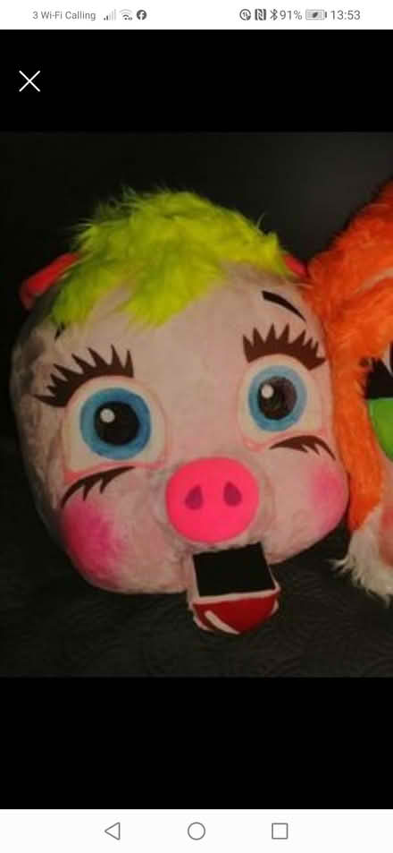 Photo of free Pig head mask, wearable plush head (Tufnell Park, N7) #2