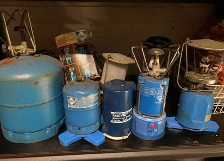 Photo of free Camping Gaz items and pump (King's College Playing Fields HA4) #1