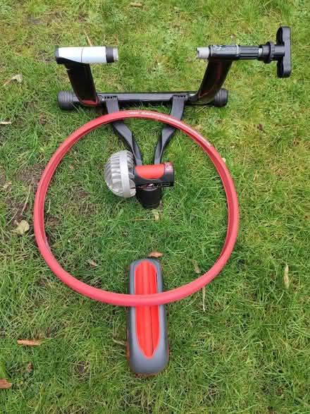 Photo of free Elite Chronos Fluid wheel on classic bike trainer and tyre. (Hayling Island PO11) #1
