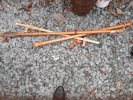 Photo of free Wooden curtain poles and fittings (Bowgreave PR3) #1