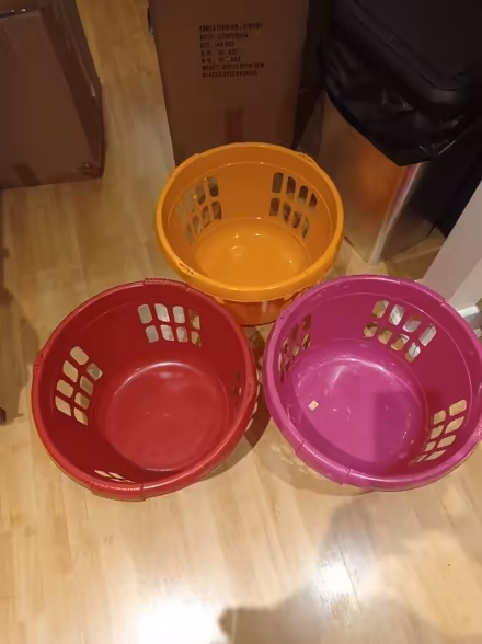 Photo of free 3 plastic 'wham' laundry baskets (Bear Flat) #2