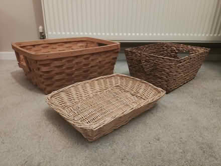 Photo of free 3 x Wicker Woven Baskets (North Baddesley) #4