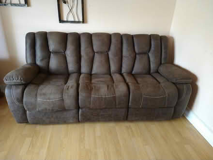 Photo of free Duel recliner couch (SE Palm Bay) #1