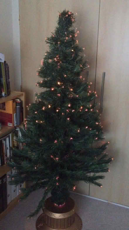 Photo of free 6ft Fiber Optic Christmas Tree with Stand & box (Whiston Lane Ends L35) #1