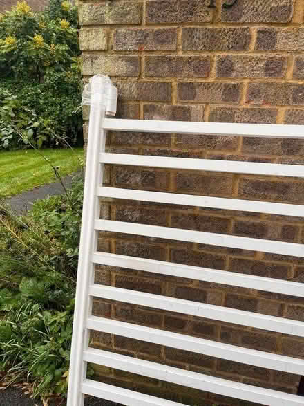Photo of free 2x white wooden railing system (Woughton Park MK6) #1