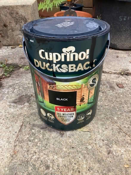 Photo of free Half 5 litre tin Cuprinol ducksback (Stonequarry) #1