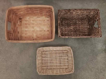 Photo of free 3 x Wicker Woven Baskets (North Baddesley) #3
