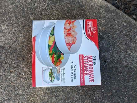 Photo of free 2-tier Microwave steamer (Cupertino Public Library) #1