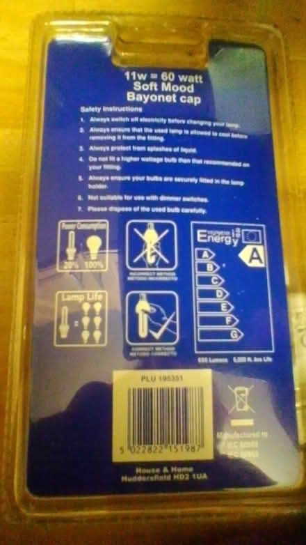 Photo of free Energy-Saving Lightbulbs, Bayonet B22 (Saint Thomas Ward EX2) #1