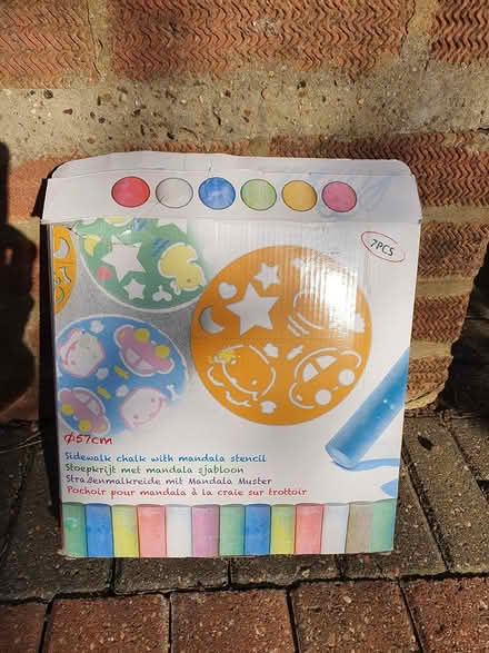 Photo of free pavement chalk stencil (Hitchin SG4) #1