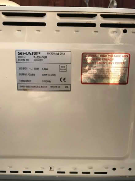 Photo of free Microwave oven ... active but old! (West Moors BH22) #3
