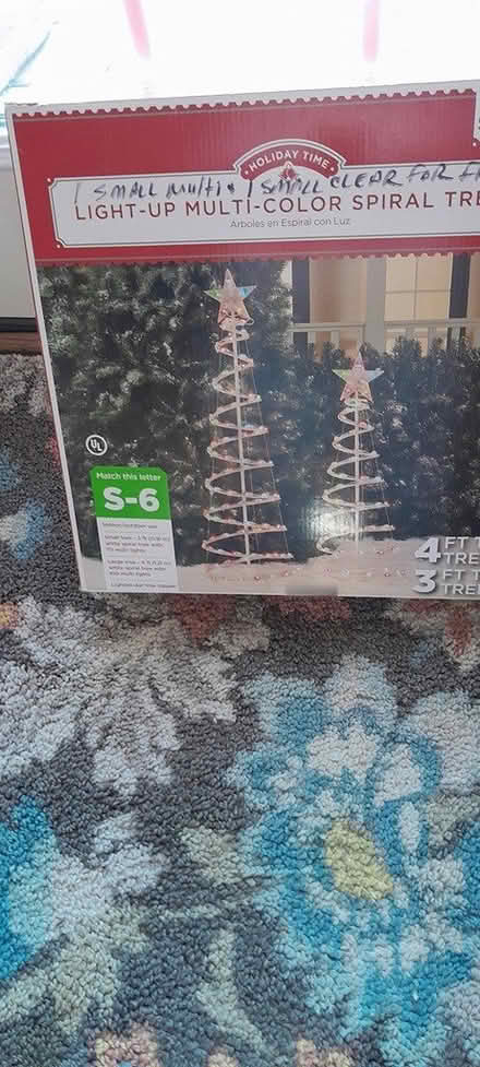 Photo of free 3ft. White light spiral tree (Amber meadows 21702) #1