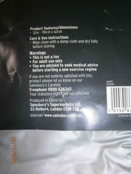 Photo of free Exercise Mat (Denham UB9) #2