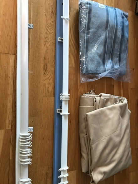 Photo of free Curtains and tracks with hooks (Farncombe GU7) #3