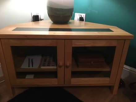 Photo of free Real wood TV corner unit (Mamhead) #1