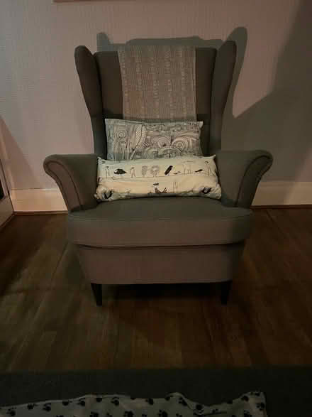 Photo of free Armchair - grey fabric (B73) #4