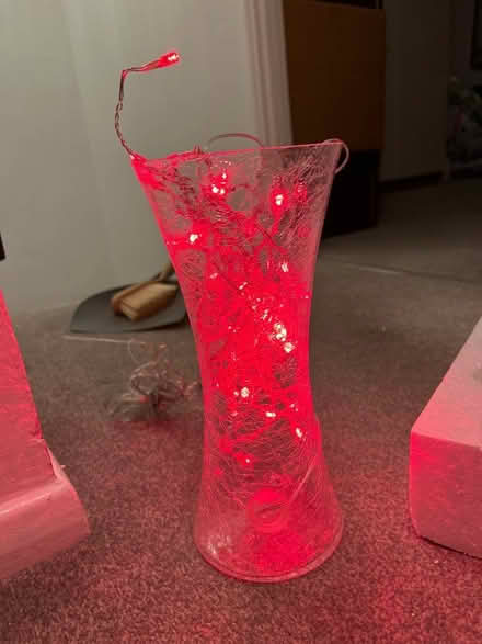Photo of free Red LED lights in vase (Crowborough TN6) #3