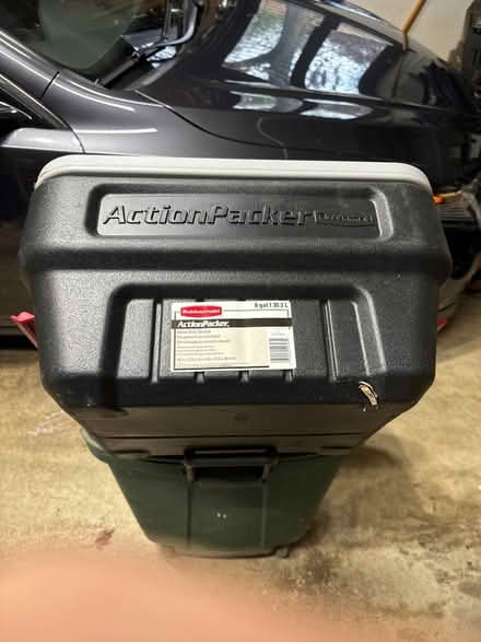 Photo of free Rubbermaid storage box (Kehrs Mill Road& Strecker) #1