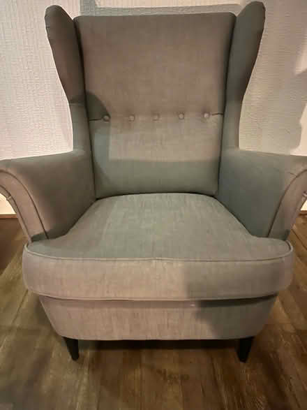 Photo of free Armchair - grey fabric (B73) #3