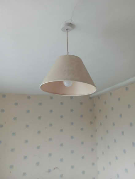 Photo of free Cream flock lampshade (Standerwick BA11) #1