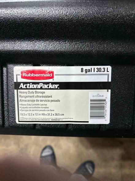 Photo of free Rubbermaid storage box (Kehrs Mill Road& Strecker) #2
