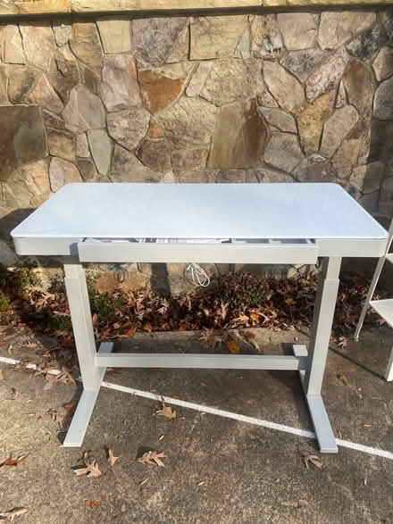 Photo of free Glass and metal standup desk (Weddington off of Rea Road) #2