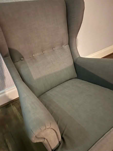 Photo of free Armchair - grey fabric (B73) #2