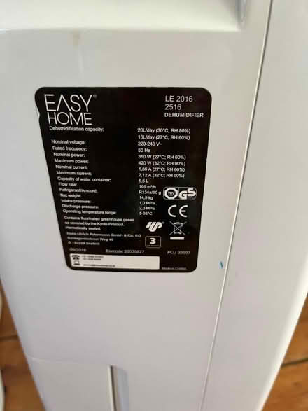 Photo of free Dehumidifier NOT WORKING (Lexden CO3) #4