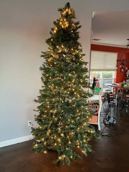 Photo of free 9-ft pre-lit slim tree (West Parker - Colt/Preston) #1