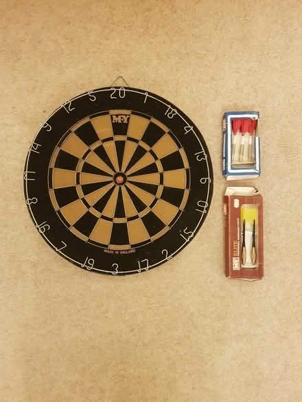 Photo of free Dartboard (2-sided) plus darts (Fleetville AL1) #1