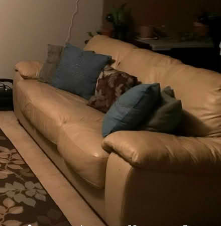 Photo of free Leather sleeper sofa (Easton area) #1