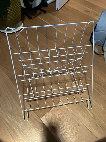 Photo of free White metal card display stand (Homerton, E9) #2