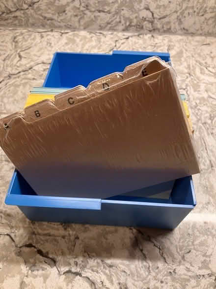Photo of free Card index box and cards (Plumstead Common SE18) #2