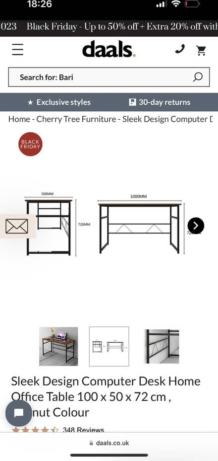 Photo of free Simple office desk (Clifton M27) #1