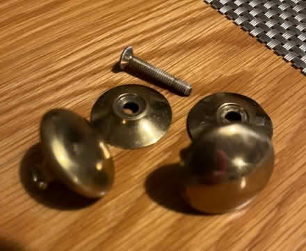 Photo of free Two brass-effect knobs (Odd Down) #1