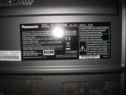 Photo of free Panasonic flat screen TV and stand (Dearham CA15) #1