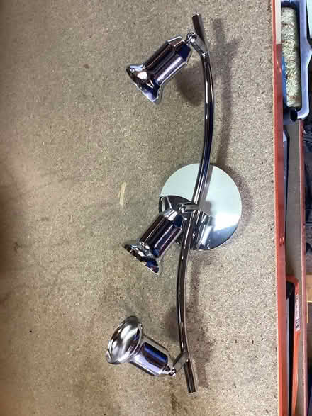 Photo of free 3 lamp chrome ceiling light (Mountsorrel LE12) #1