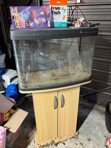 Photo of free Fish tank and cabinet (Brighouse HD6) #1